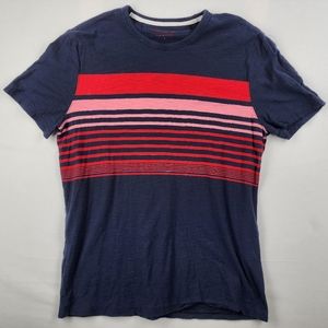Banana Republic Blue Red Striped Shirt Large